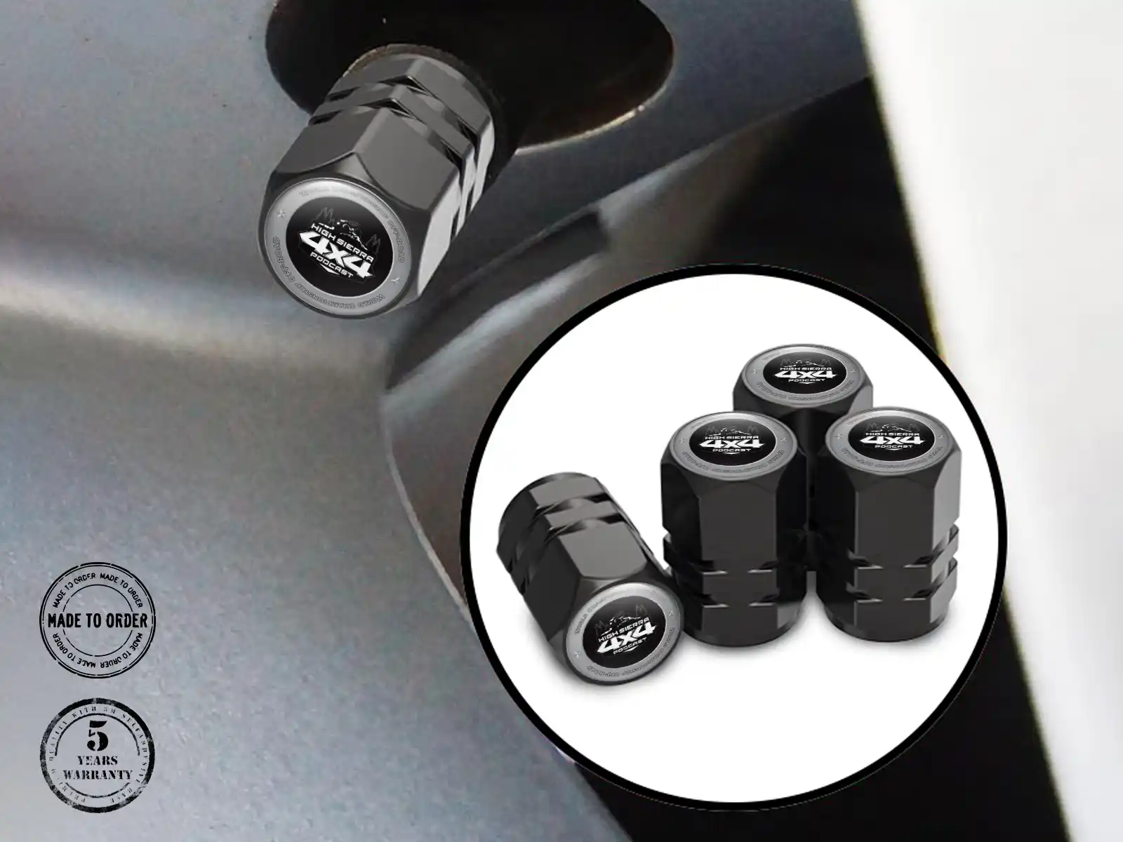 Rim Valve Stem Caps for Trucks Minimal Finish